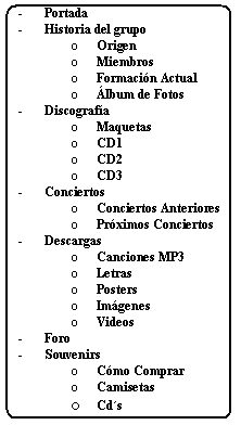 estructura ejemplo página web