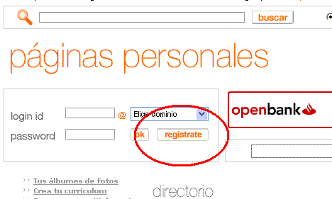 Clic en Registra Aquí